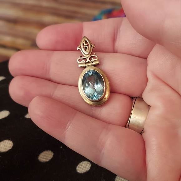 Zales Jewelry - Sterling silver topaz pendant